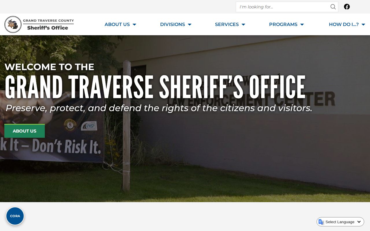 Grand Traverse County Sheriff's Office webpage used for official same-day arrest verification